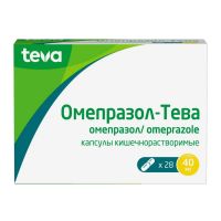 Омепразол-тева 40мг капс. №28 (ТЕВА)