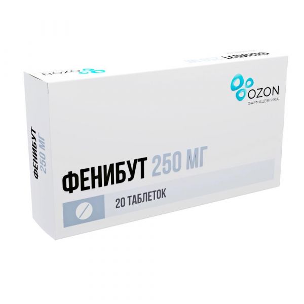 Фенибут 250мг таб. №20 (Озон ооо)