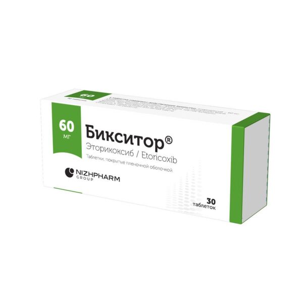 Бикситор 60мг таб.п/об.пл. №30 (Aet laboratories private limited/хемофарм ооо_1)