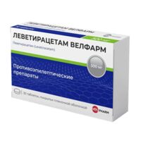 Леветирацетам 500мг таб.п/об.пл. №30 (ВЕЛФАРМ)