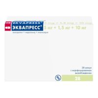 Эквапресс 5мг+1,5мг+10мг капс.модиф.высв. №28 (ГЕДЕОН РИХТЕР)