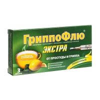 Гриппофлю экстра от простуды и гриппа 13г пор.д/р-ра д/пр.внутр. №3 пак.  лимон (МАРБИОФАРМ)
