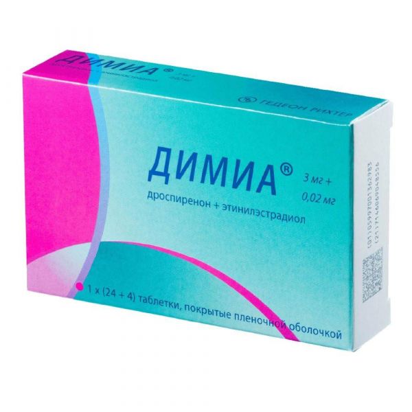 Димиа 0,02мг+3мг таб.п/об.пл. №28 (Gedeon richter plc._2)