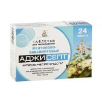 Аджисепт таб.д/рассас. №24 ментол эвкалипт (АДЖИО)