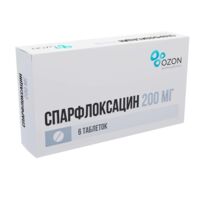 Спарфлоксацин 200мг таб.п/об.пл. №6 (АТОЛЛ)