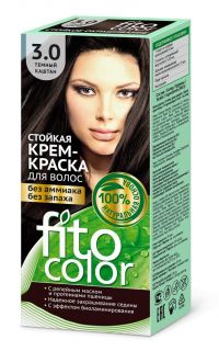 Fitocolor (Фитоколор) крем-краска для волос 115мл тон 3,0 темный каштан 4821 (ФИТОКОСМЕТИК ООО)