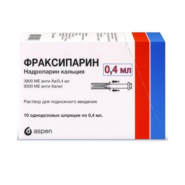 Фраксипарин 9500ме/мл 0.4мл р-р д/ин.п/к. №10 шприц (Aspen notre dame de bondeville/нанолек ооо)
