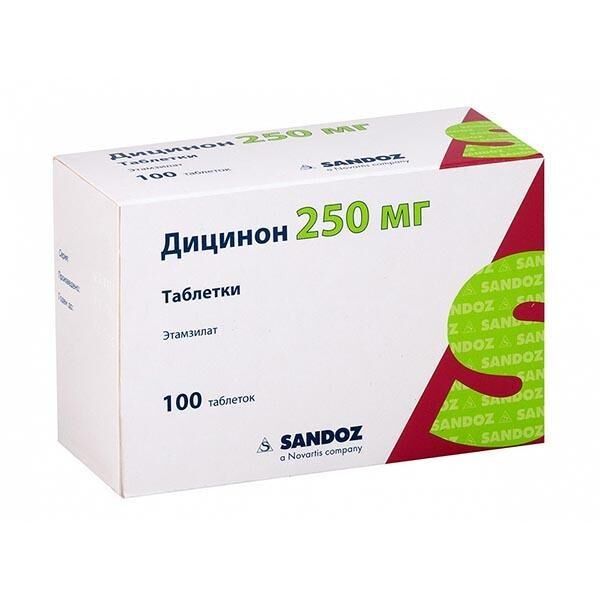 Дицинон 250мг таб. №100 (Novartis pharmaceutical manufacturing/lek pharmaceuticals d.d.)