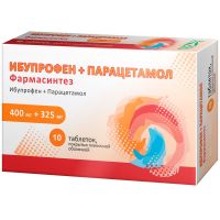 Ибупрофен+парацетамол 400мг+325мг таб.п/об.пл. №10 (ФАРМАСИНТЕЗ АО)