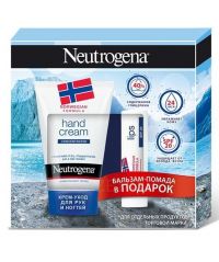 Neutrogena (Нейтроджина) крем для рук 50мл с запахом +помада 4,8г (JOHNSON & JOHNSON)
