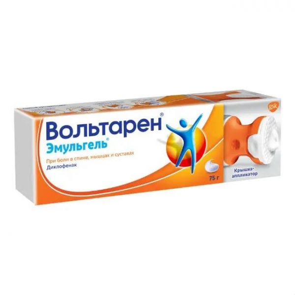 Вольтарен эмульгель 1% 75г гель д/пр.наружн. №1 туба  крышка-аппликатор (Novartis consumer health s.a.)
