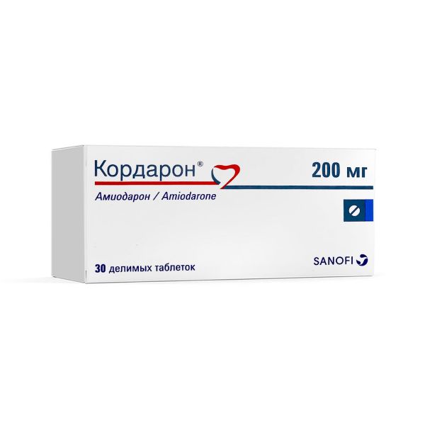 Кордарон 200мг таб. №30 (Sanofi-aventis/ chinoin pharmaceutical and chemical works co._2)