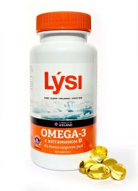 Лиси омега-3 капс. №60 витамин д (LYSI HF)