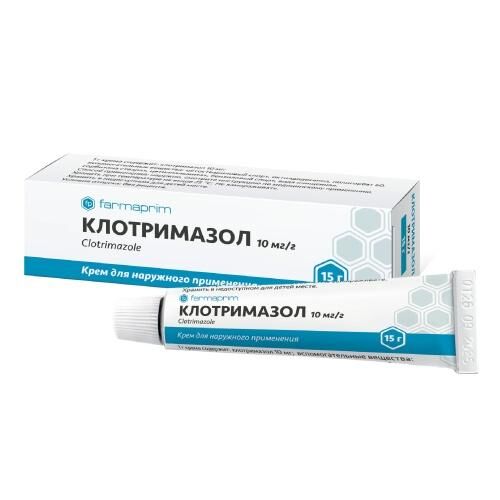 Клотримазол 1% 15г крем д/пр.наружн. №1 туба (Фармаприм ооо)
