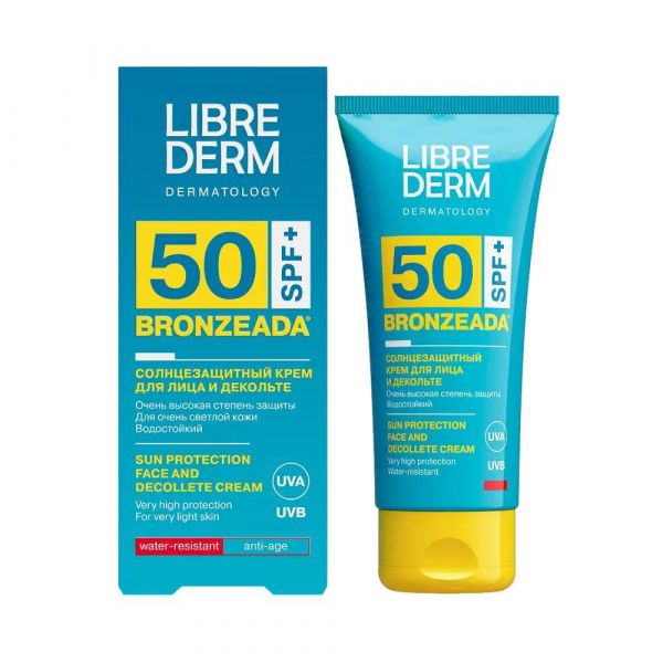 Libriderm (Либридерм) бронзиада 50мл крем для лица и зоны декольте солнцезащ. spf50 (Биофармлаб ооо)