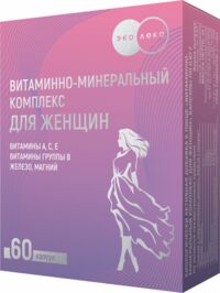 Эколеко витаминно-минеральный комплекс для женщин капс. №60 (ФАРМАКОР ПРОДАКШН ООО)