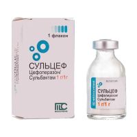 Сульцеф 1г+1г пор.д/р-ра д/ин.в/в. в/м. №1 фл. (МЕДОКЕМИ)