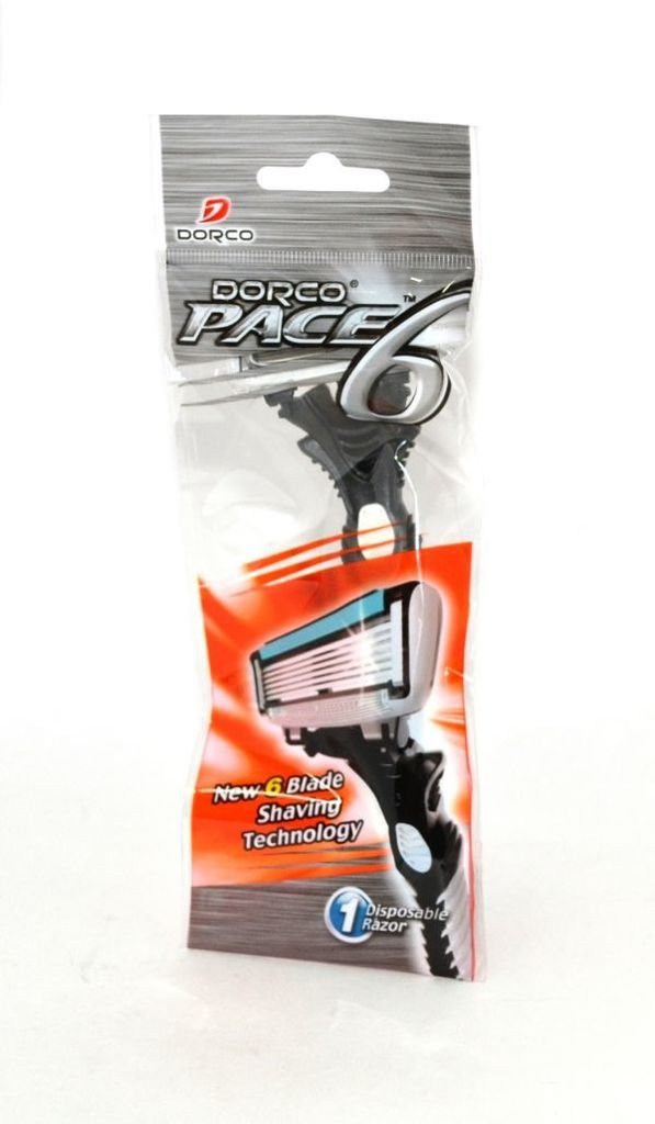 Dorco (Дорко) pace6 станок для бритья одноразовый №1 плав.головка 6 лезвий увл.полоса прор.ручка (Dorco co.ltd)