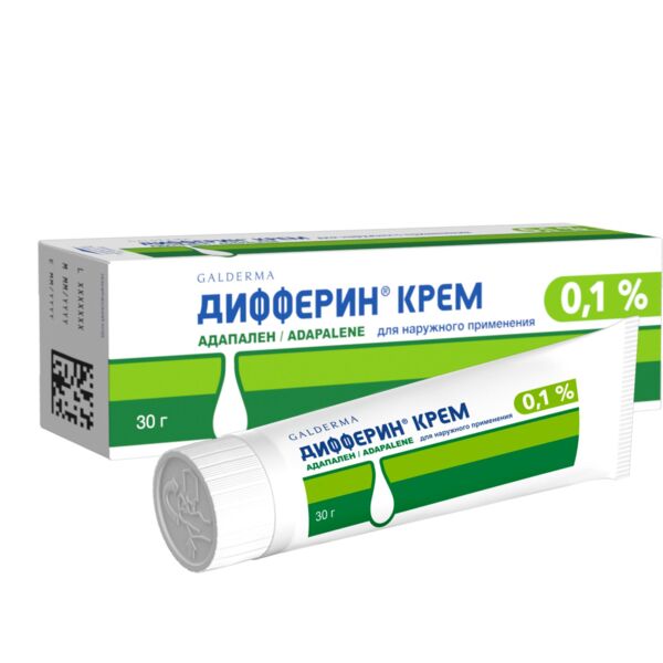 Дифферин 0.1% 30г крем д/пр.наружн. №1 туба (Galderma laboratoires s.a.)