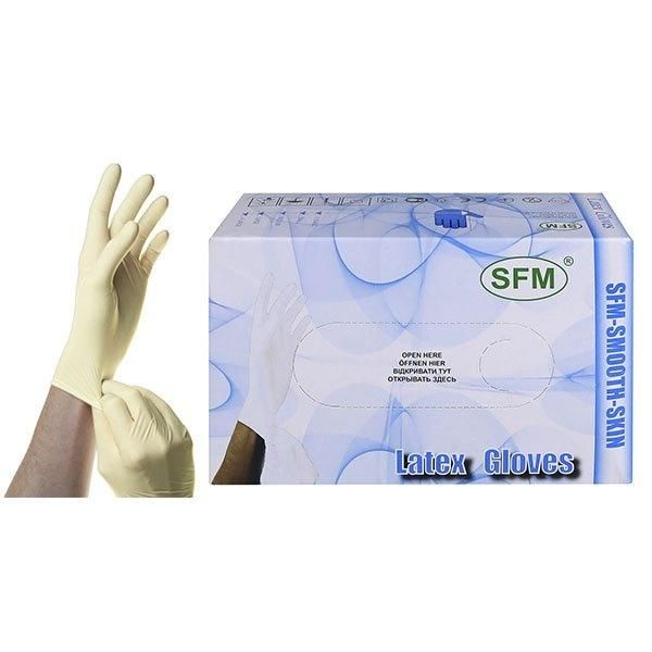 Перчатки нестерильные смотровые №100 шт.  латекс m (Sfm hospital produkts gmbh i.g.)