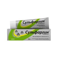 Сульфаргин 1% 50г мазь д/пр.наружн. №1 уп. (ГРИНДЕКС)
