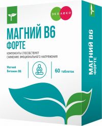 Эколеко магний b6 форте таб. №60 (КВАДРАТ-С ООО)