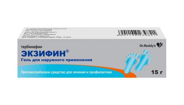 Экзифин 1% 15г гель д/пр.наружн. (Dr.reddys laboratories ltd.)