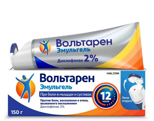 Вольтарен эмульгель 2% 150г гель д/пр.наружн. №1 туба (Gsk consumer health s.a.)